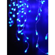 Гирлянда «Бахрома» OIC080B-C-E-31V 80 син. светодиодов 2х0.5м 20 нитей 16/48/40/24см с контроллером соединяемая до 10шт уличная SHLights 4690601049797