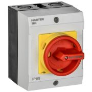 Переключатель кулачковый 10А (сх. 91) в боксе закрытая рукоятка авар. IEK MI-CS22-010-091