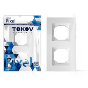 Рамка 2-м Pixel IP44 бел. TOKOV ELECTRIC TKE-PX-RM2-C01-IP44