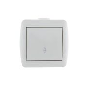 Переключатель проходной 1-кл. ОП Nata 10А IP20 бел. LEZARD 710-0200-105