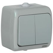 Выключатель 2-кл 1п ОП AQUATIC ВС-20-2-0-А 10А IP54 GENERICA EVA20-K03-10-54