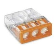 Клемма 3-х проводная 3х(0.5-2.5мм) для распред. коробки (с контактн. пастой «Alu-Plus») WAGO 2273-243