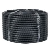 Труба гофрированная d16мм с протяжкой безгалоген. трудногорючая (FRHF) черн. (уп.100м) Plast EKF FRHF-16